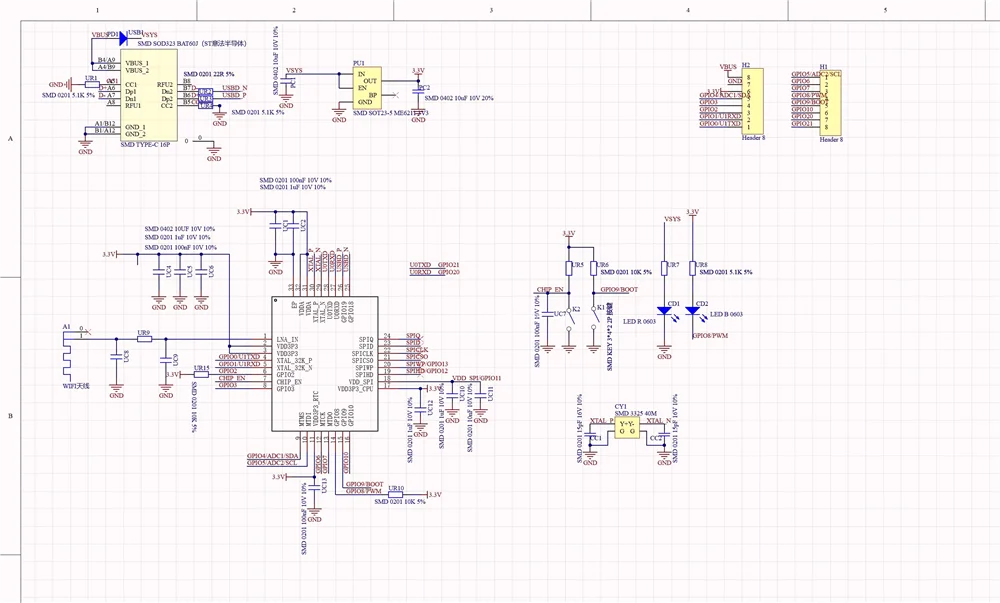 ESP32-C3 SuperMini Development Board with WiFi and Bluetooth
