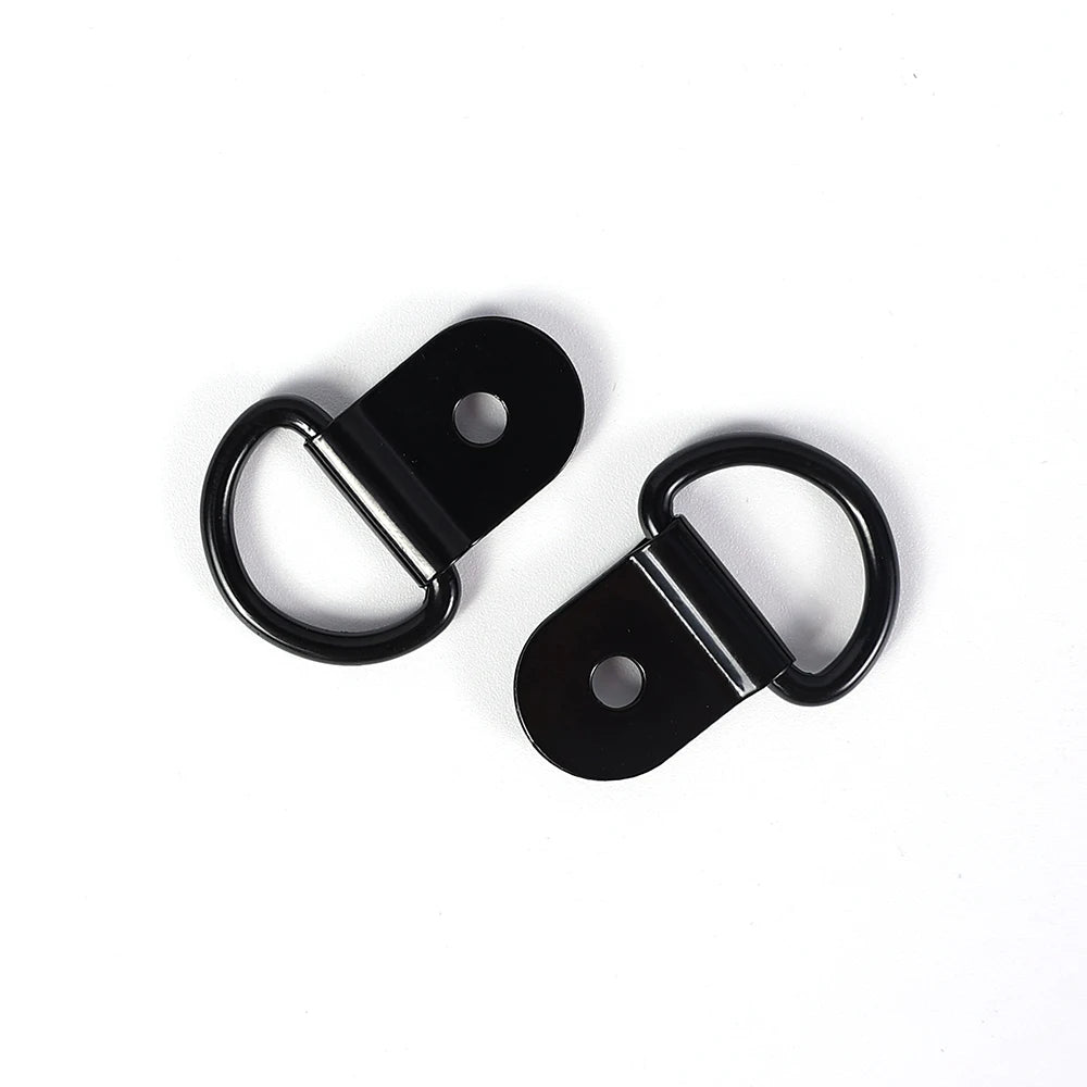 100/10PCS D Shape Pull Hook Tie Down Anchor Ring Iron Stainless Steel Cargo Tie Down Ring for Truck Trailers RV Boat Accessories