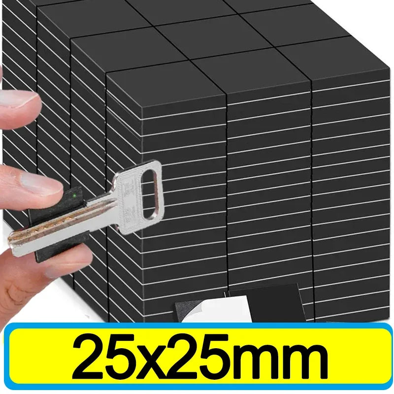 Square Self Adhesive Magnetic Sheets Flexible Refrigerator Magnets