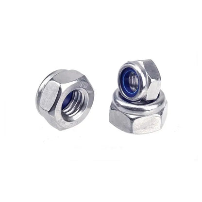 200pcs 304 Stainless Steel Nylock Hex Nut Assortment Kit