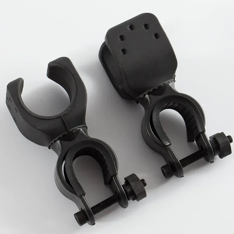 Christmas Bicycle Handlebar Flashlight Clip Holder Riding Universal 360 Degree Rotating Bike Torch Mount Clamp Grip Bracket