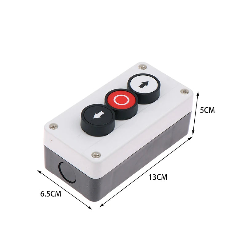 Emergency Stop Industrial Control Button Box with Arrow Symbol CNC Start Stop Self-Sealing Waterproof Button Switch