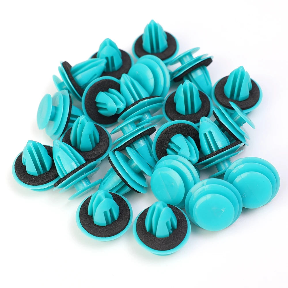 Green Nylon Retaining Clip for Toyota Bumper &amp; Door — Auto Vehicle Retainer Fastener Rivet 20/40pcs