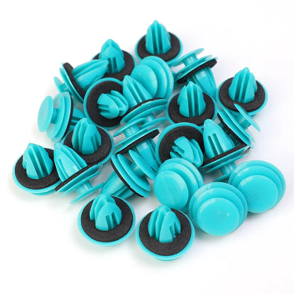 Green Nylon Retaining Clip for Toyota Bumper &amp; Door — Auto Vehicle Retainer Fastener Rivet 20/40pcs