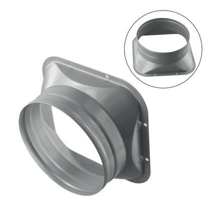 For Kitchen Hood Ventilator Pipe Connecting Vent Flange Exhaust Duct 4-10inch Electrostatic Spray Metal Silver-gray
