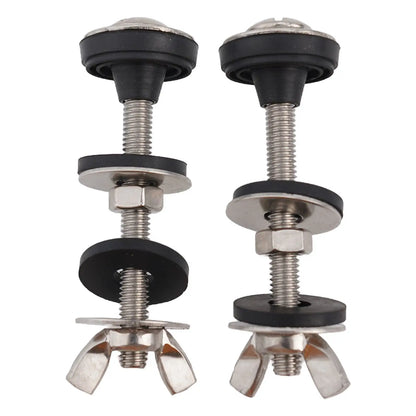 Bathroom Screws Bolts Stainless Steel Toilet Tank Bolt Reliable Support Split Washer 2pcs Bowl Bolt Kit Easy Installation