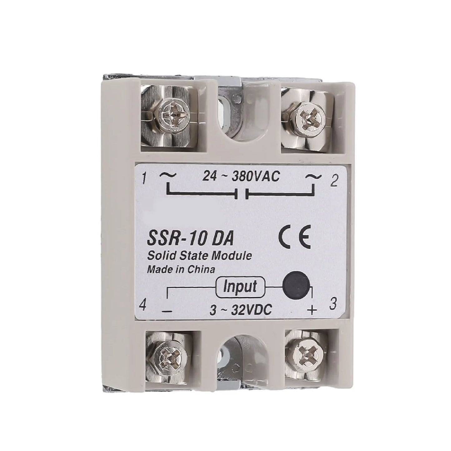 Single Phase Solid State Relay SSR-10DA DC Controlled AC Single-phase Solid State Relay 10A DC-AC Relay 3-32V DC To 24-380V AC