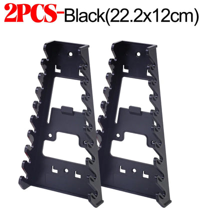 Red Wrench Organizer Plastic Wrench Organizer Tray Sockets Storage Tools Rack Sorter Standard Spanner Holders Wrench Holder