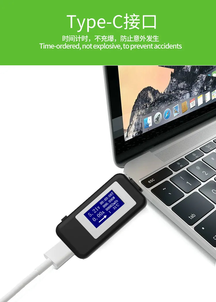 10-in-1 USB Digital Tester Voltmeter Ammeter for Power Bank & Charger