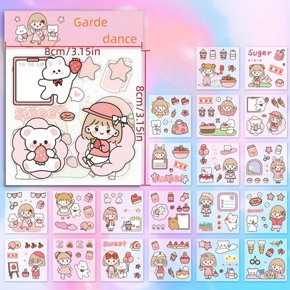 40/80pcs PET Stickers Season Series PET Decorative Stickers DIY Diary Girls Scrapbooking Material Decor Album Stationery Sticker