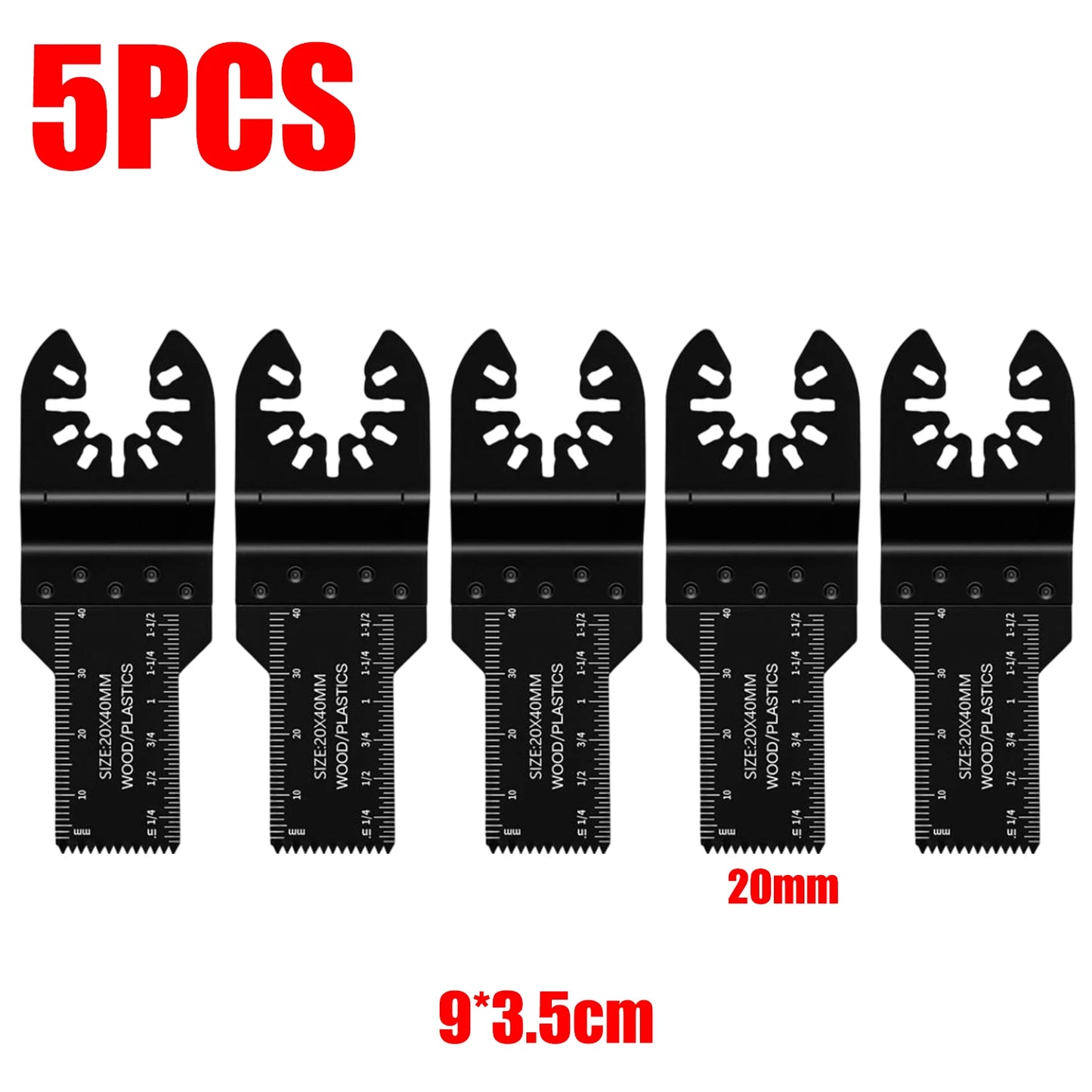 Carbide Oscillating Saw Blades — V-Shaped Quick Release 10mm 20mm 34mm 68mm for Metal, Wood, Nails, Plaster, Drywall, PVC