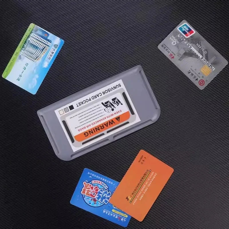 Car Sun Visor Card Holder Phone Number Clip Parking Organizer 1/2pcs