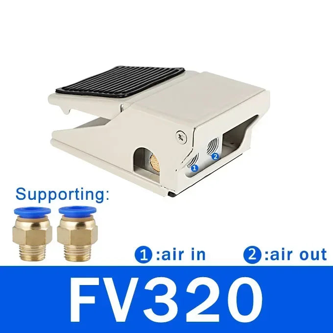 Lockable Pneumatic Foot Pedal Valve Switch 2 Position 5 Way Air Control Valve FV320 FV420 4F210-08GL for Industrial Machinery