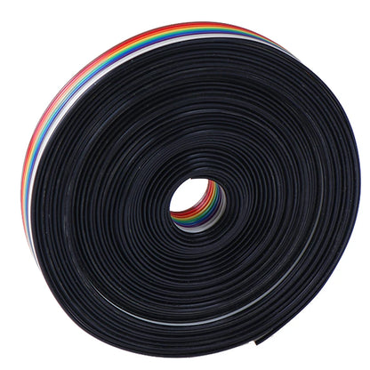 5M Rainbow Ribbon Cable 10 Way Flat Wire Ribbon Cable Roll