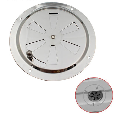 125mm/150mm Adjustable Ventilation Grilles Stainless Steel Open Close Ventilation Panels Round Ventilation Exhaust Grille