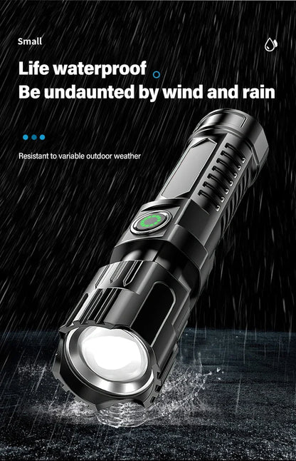 Ultra Bright Rechargeable LED Flashlight Zoomable High Lumens