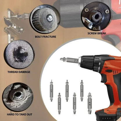 Screw Extractor Drill Bit Set Bolt Remover Tool 4/6pcs