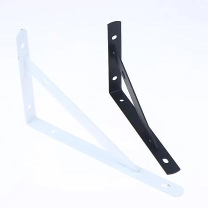 2Pcs Wall Mount Joint Angle Without Screws Tripod Brack Shelf Floating Shelf Heavy Duty Black/White Steel For Decorative