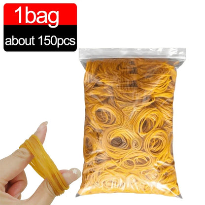 Wholesale Elastic Rubber Bands – Stretchable Yellow O-Rings Latex Fasteners for Office & School Stationery Supplies (Bulk Pack)