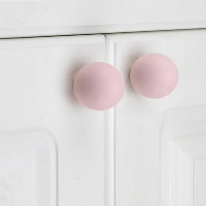 1pc Children's Furniture Handles Nordic Ceramic Children Room Cabinet Handles Macaron Colorful Round Drawer Knobs And Pulls