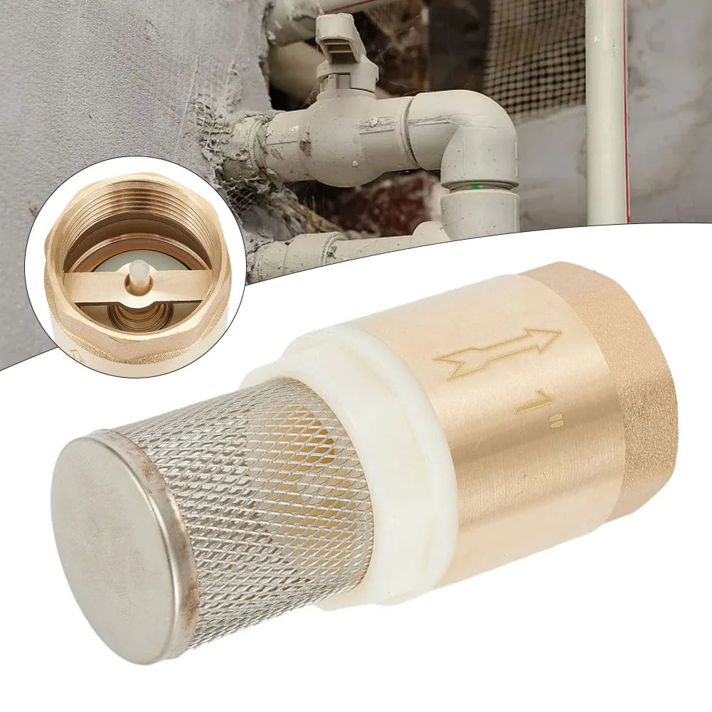 Brass Foot Valve DN25 With Check Valve Stainless Steel Basket Suction Basket 1 Inch Internal Thread Foot Valve 25 Mm