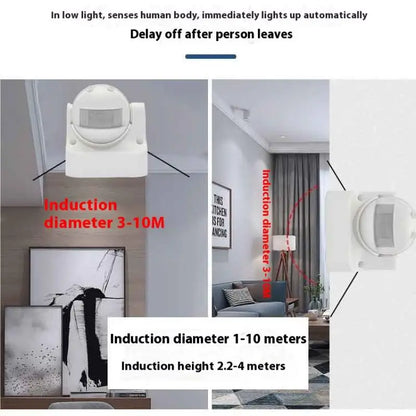AC 100-240V PIR Motion Sensor Switch IP44 Automatic Light Switch