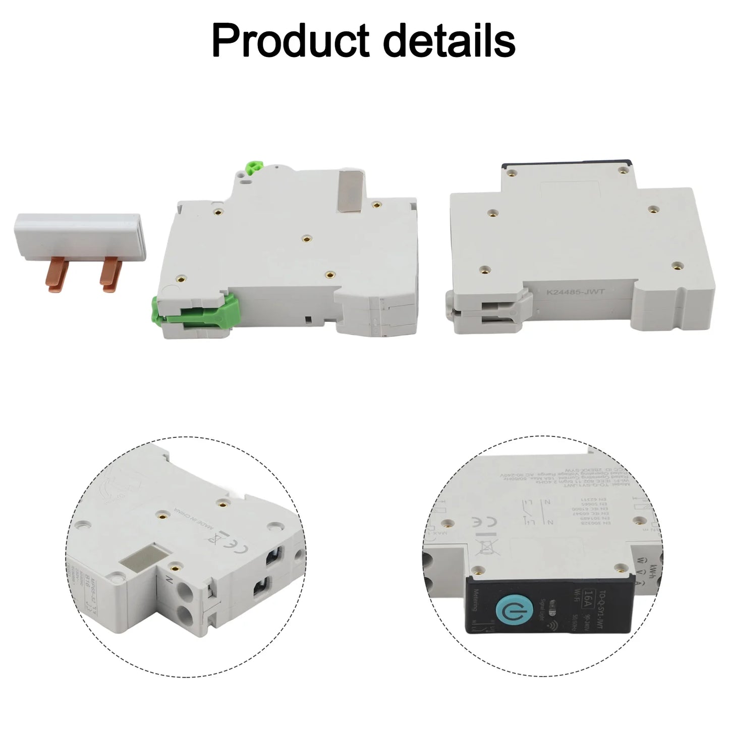 Smart WiFi Circuit Breaker Switch for DIN Rail Installation with Multi Function Timer and Real Time Energy Usage Insights