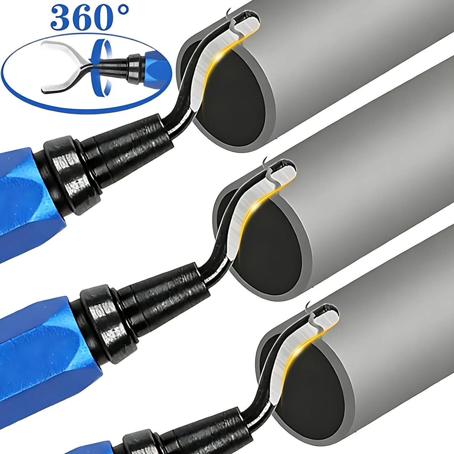 Aluminum Handle Burr Deburring Tool Rotary Metal Deburrer Cutter for Plastic and Copper Edge Trimming