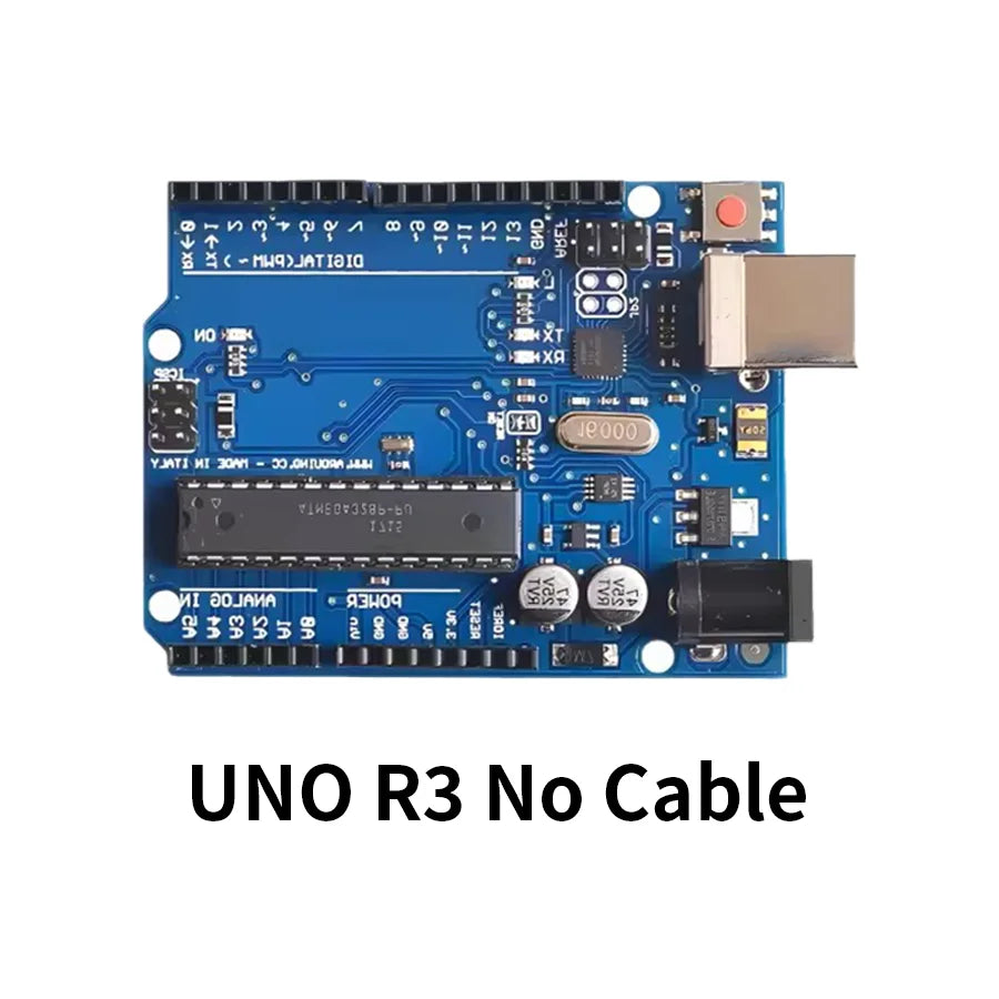 UNO R3 ATMEGA16U2+MEGA328P Development Board Kit with USB Cable for Arduino Projects