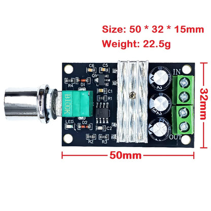PWM DC Motor Speed Controller Regulator 6V-28V 3A 80W Adjustable with Potentiometer Switch