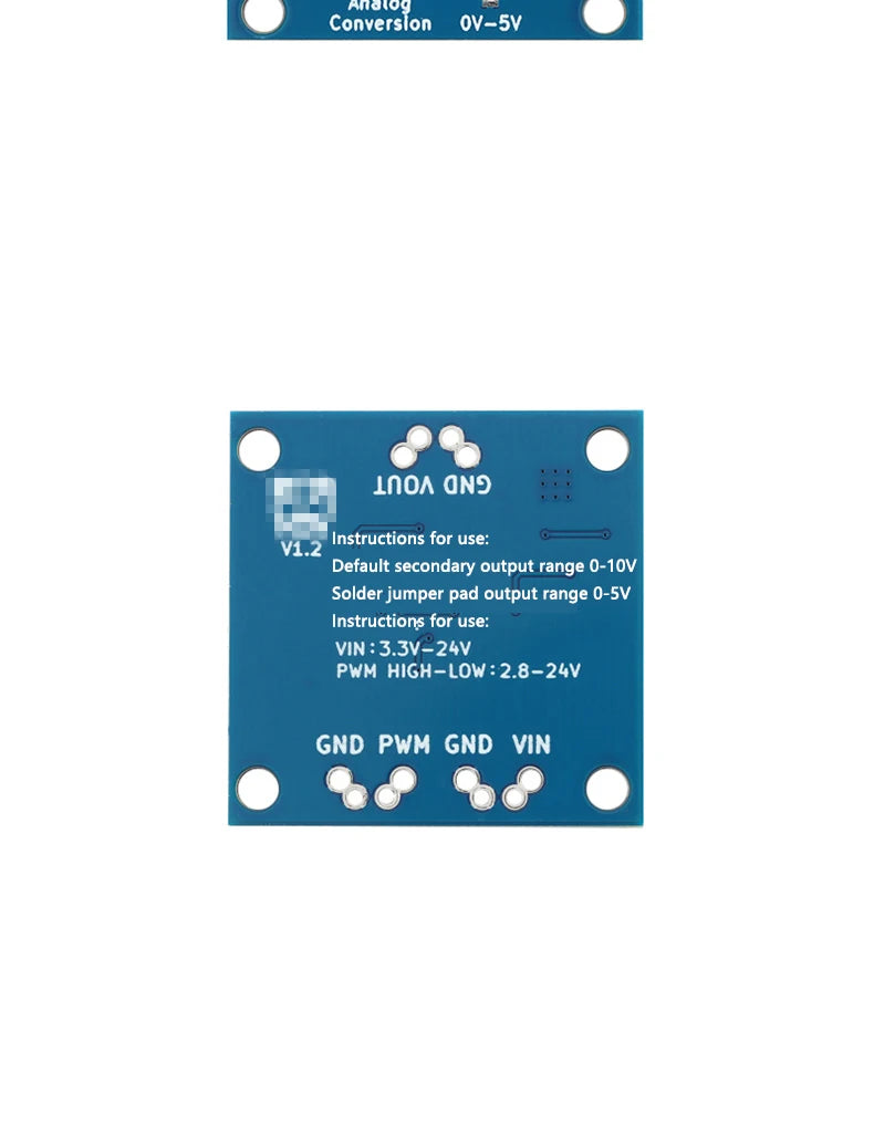 PWM to Voltage Converter Module 0–100% Duty Cycle to 0–5V/0–10V Output