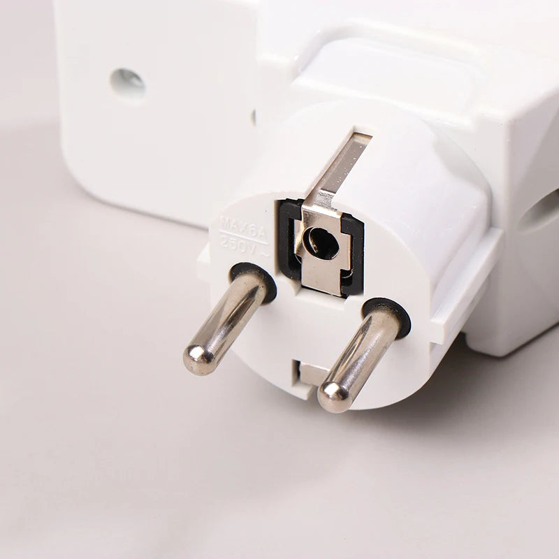 UK/EU Plug Adapter with Switch Universal Extension Socket 10A 250V