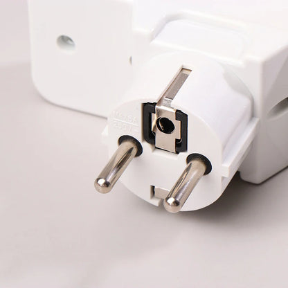 UK/EU Plug Adapter with Switch Universal Extension Socket 10A 250V