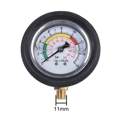 0–220psi Car Tire Air Pressure Gauge for Inflator Pump, Tire Repair Tool with 11mm & 13mm Thread Diameter