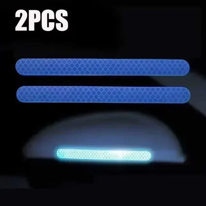 Car Reflective Safety Strip Stickers Rearview Mirror Warning Tape 6/2PCS