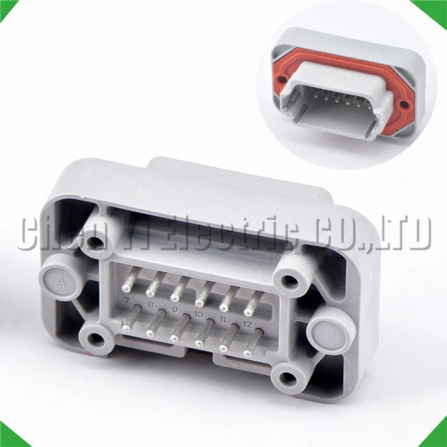 12 Pin Male & Female Waterproof Connector – Automotive Electrical Wire Harness Pigtail Plug for Deutsch DT04-12P / DT06-12S