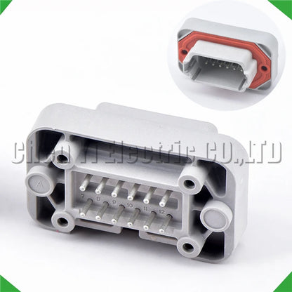 12 Pin Male & Female Waterproof Connector – Automotive Electrical Wire Harness Pigtail Plug for Deutsch DT04-12P / DT06-12S