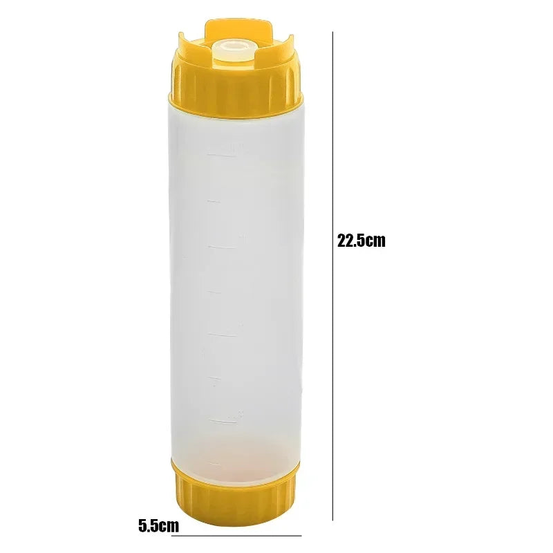 16oz Double Ended Sauce Squeeze Bottle Salad Dressing Dispenser