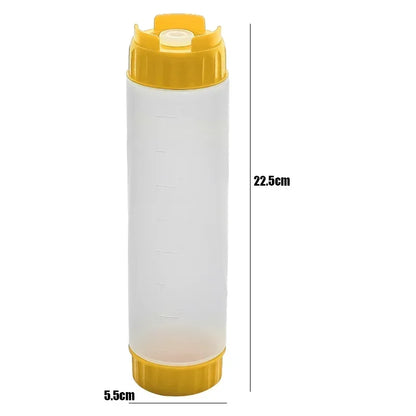 16oz Double Ended Sauce Squeeze Bottle Salad Dressing Dispenser