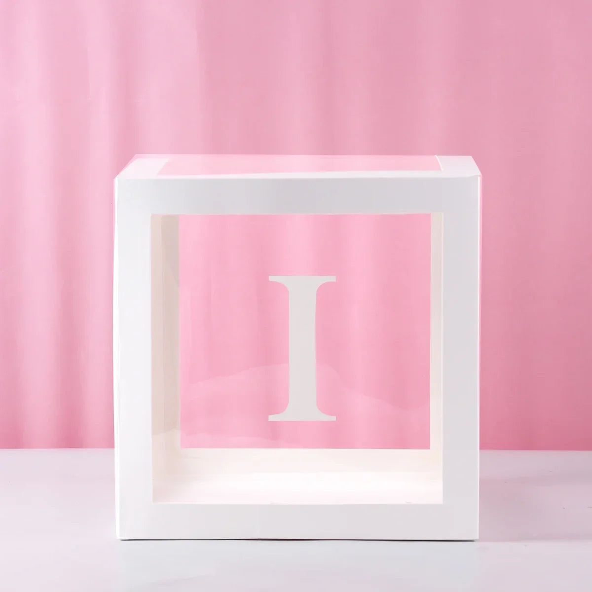 27/25cm Custom Transparent Letter Box A-Z Baby Shower Girl 1st Birthday Party Decoration Kids Wedding Birthday Balloon DIY Box