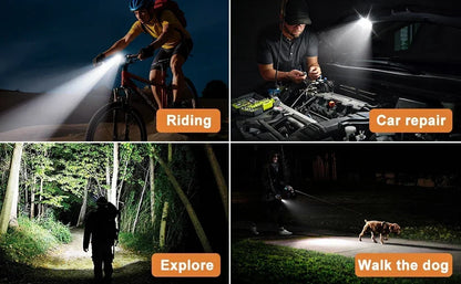 COB LED Keychain Light USB Rechargeable Waterproof Mini Flashlight