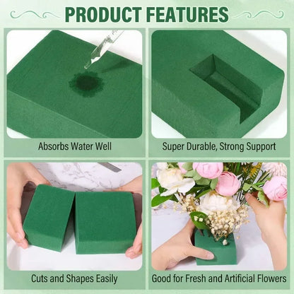 Floral Foam Blocks for Flower Arrangement Dry & Wet Use 6/1PCS