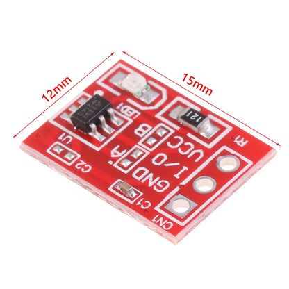 TTP223 Capacitive Touch Sensor Module — Self-Lock/No-Lock, High/Low Output, Arduino (10-Pack)