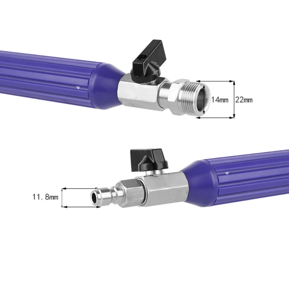 Car Washing Quick-Connect Nozzle — Power Washer Spray Gun Attachment Purple &amp; Black Universal Fit