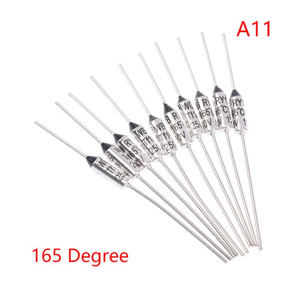 10Pcs RY Thermal Fuse 15A 250V Temperature Cutoff 121C–192C