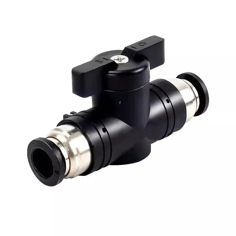 BUC Pneumatic Manual Valve Straight Head Quick Coupling Steering Switch Manual Ball Valve for Air Hose 4mm 6mm 8mm 10mm 12mm