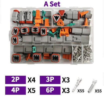 Deutsch DT Series Waterproof Connector Kit with Pins DT06-2/3/4/6S DT04-2/3/4/6P