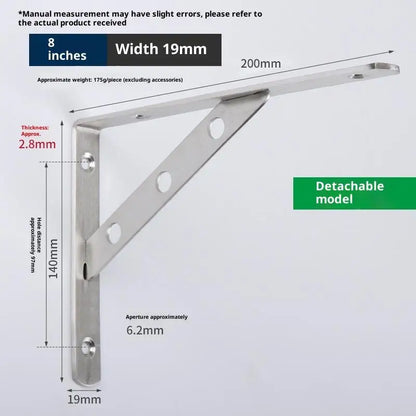 2Pcs Angle Bracket Heavy Duty For Wall Angle Bracket Stainless Steel L Type Bracket