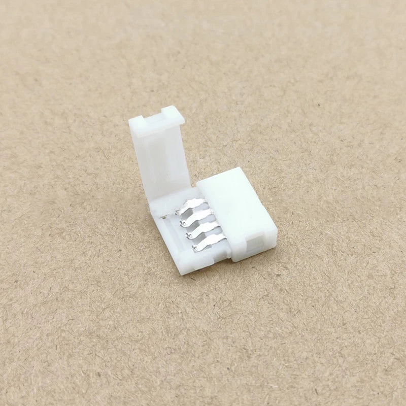 New 10pcs RGBW LED Connector 10mm 4pin Free Soldering Connector for 5050 3528 LED Single Color RGB RGBWW Strip Light