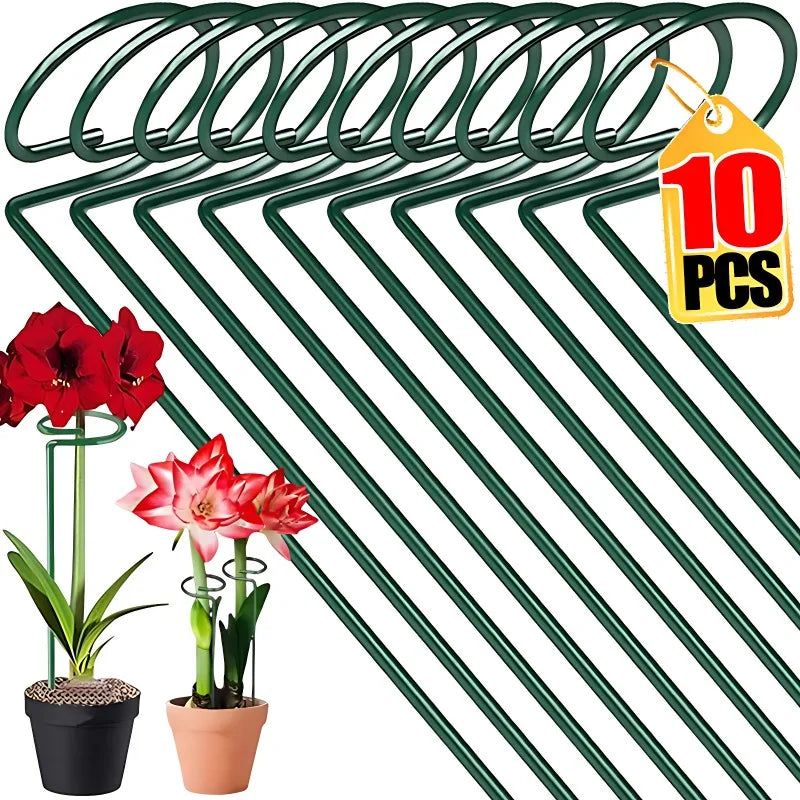 35/45/55cm Garden Support Stake Ring Metal Garden Plant Support Single Stem Shrub Holder for Plants Rose Flowers Vegetables Vine